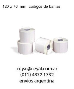 120 x 76  mm  codigos de barras