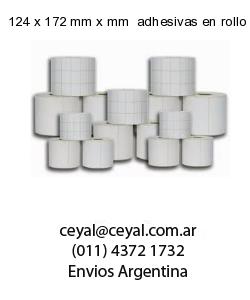 124 x 172 mm x mm  adhesivas en rollo