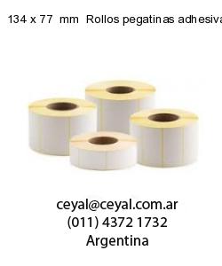 134 x 77  mm  Rollos pegatinas adhesivas