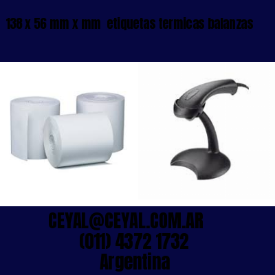 138 x 56 mm x mm  etiquetas termicas balanzas