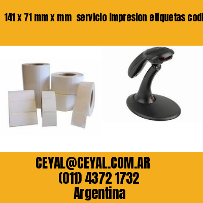 141 x 71 mm x mm  servicio impresion etiquetas codigos