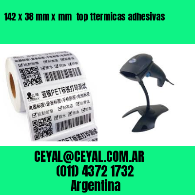 142 x 38 mm x mm  top ttermicas adhesivas