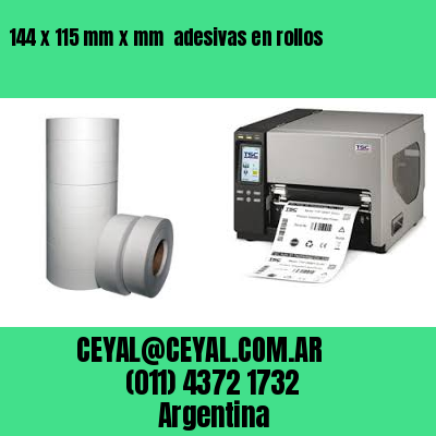 144 x 115 mm x mm  adesivas en rollos