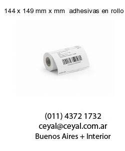 144 x 149 mm x mm  adhesivas en rollo