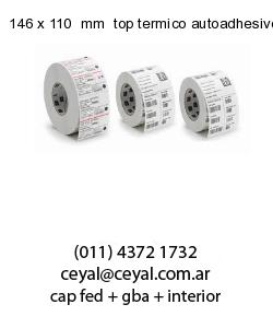 146 x 110  mm  top termico autoadhesivo
