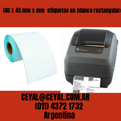 146 x 45 mm x mm  etiquetas en blanco rectangulares