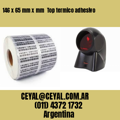 146 x 65 mm x mm  Top termico adhesivo