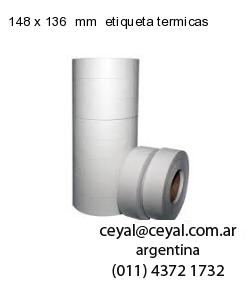 148 x 136  mm  etiqueta termicas