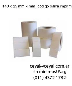 148 x 25 mm x mm  codigo barra imprimir