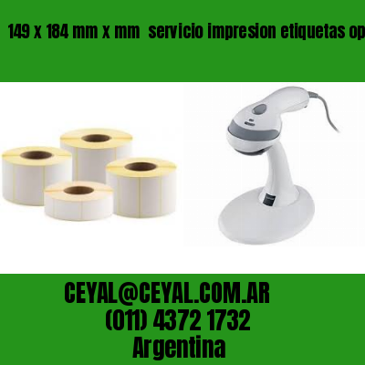 149 x 184 mm x mm  servicio impresion etiquetas opp