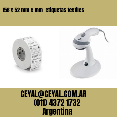 156 x 52 mm x mm  etiquetas textiles