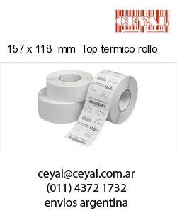 157 x 118  mm  Top termico rollo