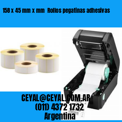 158 x 45 mm x mm  Rollos pegatinas adhesivas