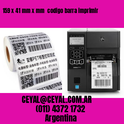 159 x 41 mm x mm  codigo barra imprimir