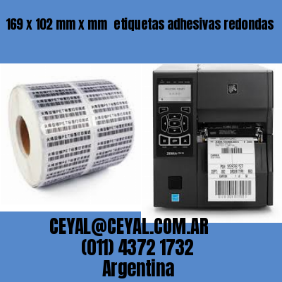 169 x 102 mm x mm  etiquetas adhesivas redondas