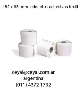 182 x 68  mm  etiquetas adhesivas textiles