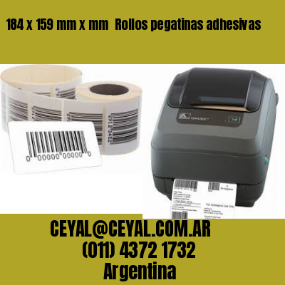 184 x 159 mm x mm  Rollos pegatinas adhesivas