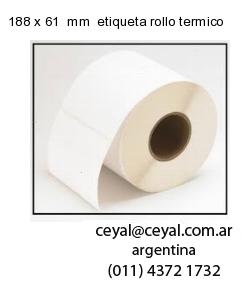 188 x 61  mm  etiqueta rollo termico