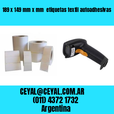 189 x 149 mm x mm  etiquetas textil autoadhesivas