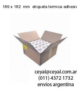 189 x 182  mm  etiqueta termica adhesiva