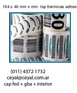 194 x 46 mm x mm  top ttermicas adhesivas