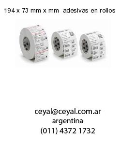 194 x 73 mm x mm  adesivas en rollos