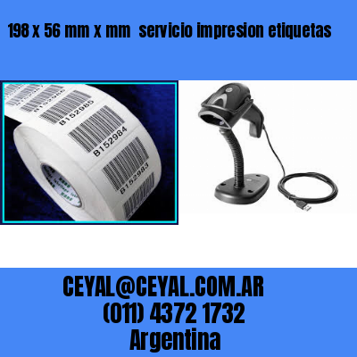 198 x 56 mm x mm  servicio impresion etiquetas