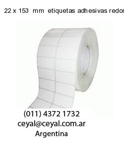 22 x 153  mm  etiquetas adhesivas redondas