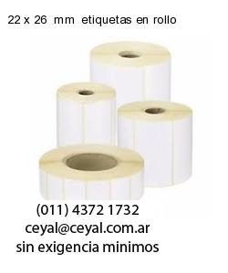 22 x 26  mm  etiquetas en rollo