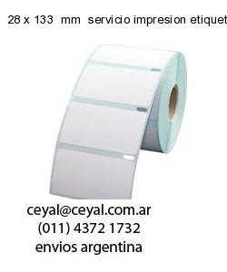 28 x 133  mm  servicio impresion etiquetas numeradas