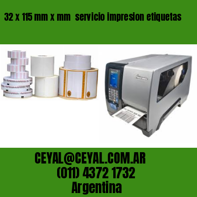 32 x 115 mm x mm  servicio impresion etiquetas