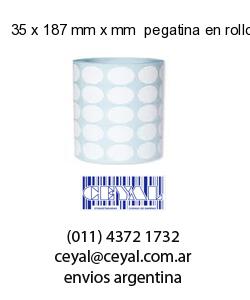 35 x 187 mm x mm  pegatina en rollo