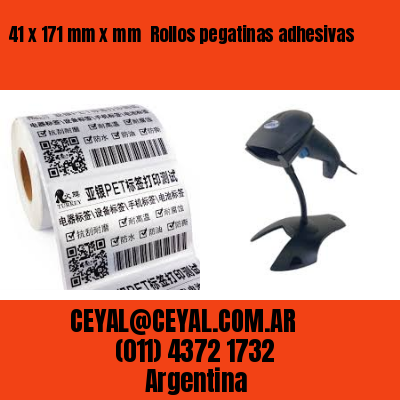 41 x 171 mm x mm  Rollos pegatinas adhesivas