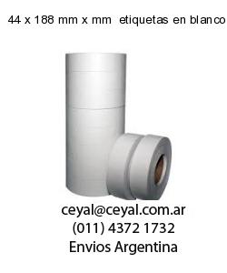44 x 188 mm x mm  etiquetas en blanco