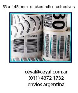 53 x 148  mm  stickes rollos adhesivos