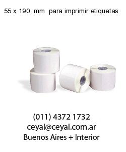55 x 190  mm  para imprimir etiquetas