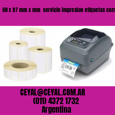 68 x 97 mm x mm  servicio impresion etiquetas correlativas