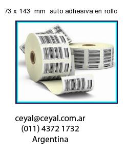 73 x 143  mm  auto adhesiva en rollo
