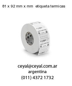 81 x 92 mm x mm  etiqueta termicas