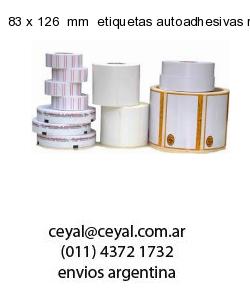 83 x 126  mm  etiquetas autoadhesivas redondas