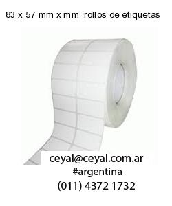 83 x 57 mm x mm  rollos de etiquetas