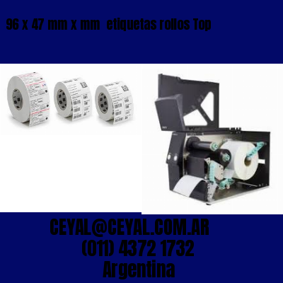 96 x 47 mm x mm  etiquetas rollos Top