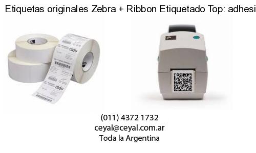 Etiquetas originales Zebra   Ribbon Etiquetado Top: adhesivo   ribbo