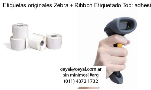 Etiquetas originales Zebra   Ribbon Etiquetado Top: adhesivo   ribbo