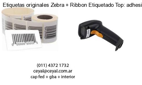 Etiquetas originales Zebra   Ribbon Etiquetado Top: adhesivo   ribbo