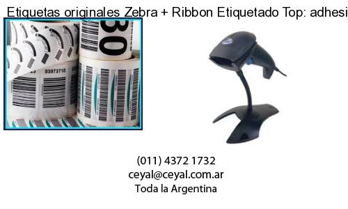 Etiquetas originales Zebra   Ribbon Etiquetado Top: adhesivo   ribbo