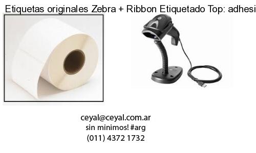 Etiquetas originales Zebra   Ribbon Etiquetado Top: adhesivo   ribbo