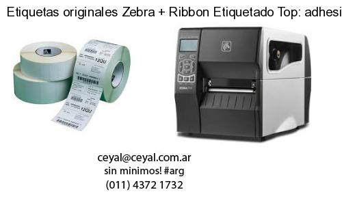Etiquetas originales Zebra Ribbon Etiquetado Top: adhesivo ribbo