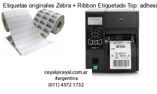 Etiquetas originales Zebra   Ribbon Etiquetado Top: adhesivo   ribbo