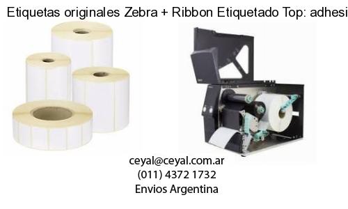 Etiquetas originales Zebra   Ribbon Etiquetado Top: adhesivo   ribbo